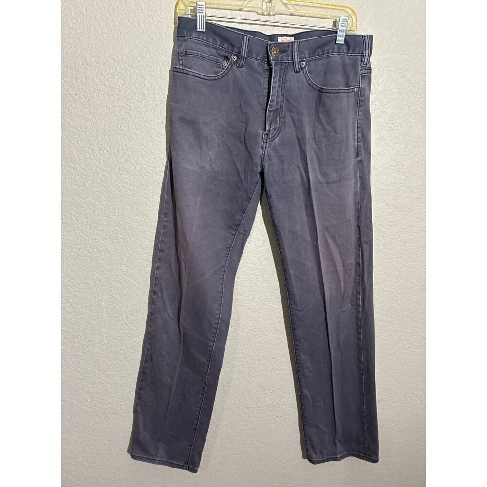 Dockers Mens Classic Fit Gray Pants 31x30 Cotton Blend Straight Leg Casual Wear